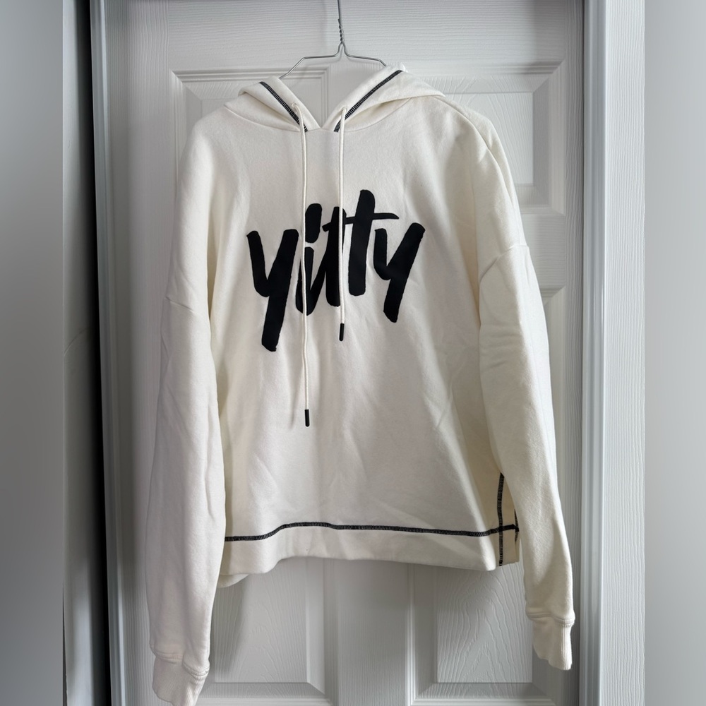 YITTY Cream Hoodie with Black Logo
